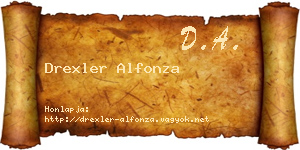 Drexler Alfonza névjegykártya